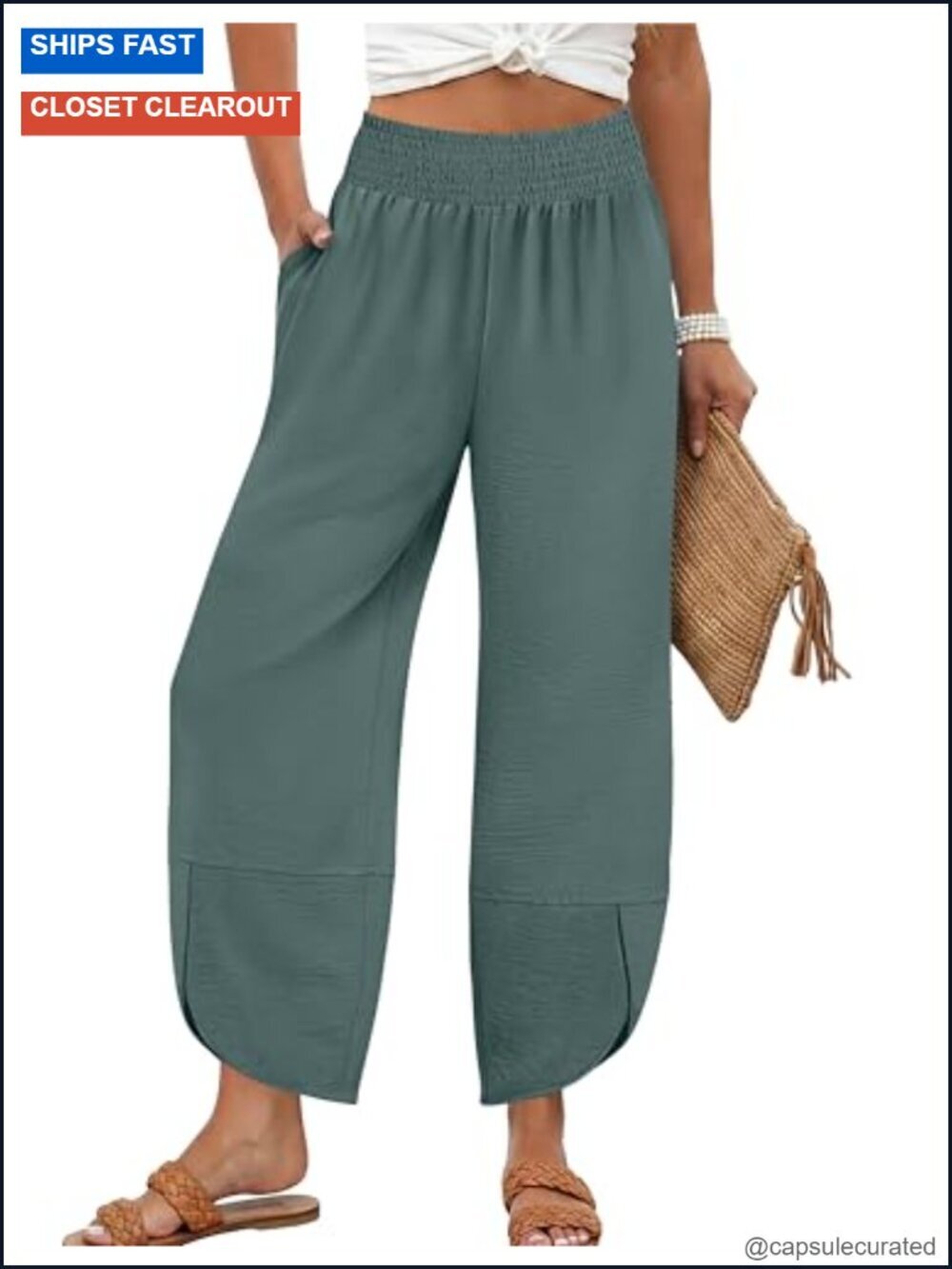 Wide Leg High Waisted Palazzo Pants with Pockets